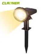 Solar Spot Lights Outdoor, 1 Pack Solar Spotlights with 3 Modes, 90  Adjustable Powered Landscape Lights, Outdoor Waterproof Solar Lights for Yard Garden Pathway Wall, Warm White