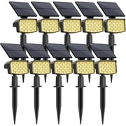 Solar Spot Lights Outdoor, 10 Pack, 3 Modes, Adjustable Landscape Solar Lights, IP65 Waterproof for Walkway, Yard, Garden, Driveway Security-Warm White