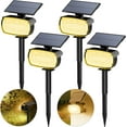 thumbnail image 1 of Solar Lights Outdoor, 4 pack 136 LEDs, Big Bright, IP65 Waterproof Auto On/Off Landscape Solar Spotlights for Yard, Garden, Pathway, Tree - Warm White, 1 of 6