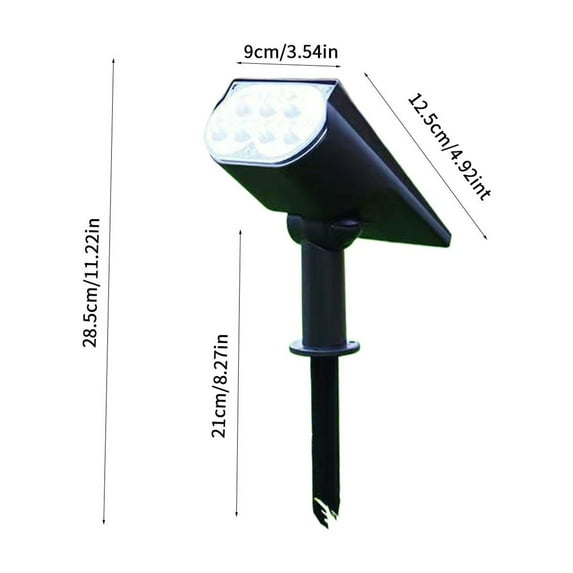 Solar Spot Lights Outdoor, Led Solar Landscape Lights Waterproof Ip65, Solar Powered Landscape Spotlights 2-in-1 Solar Lights for Outside Yard Wall Garden