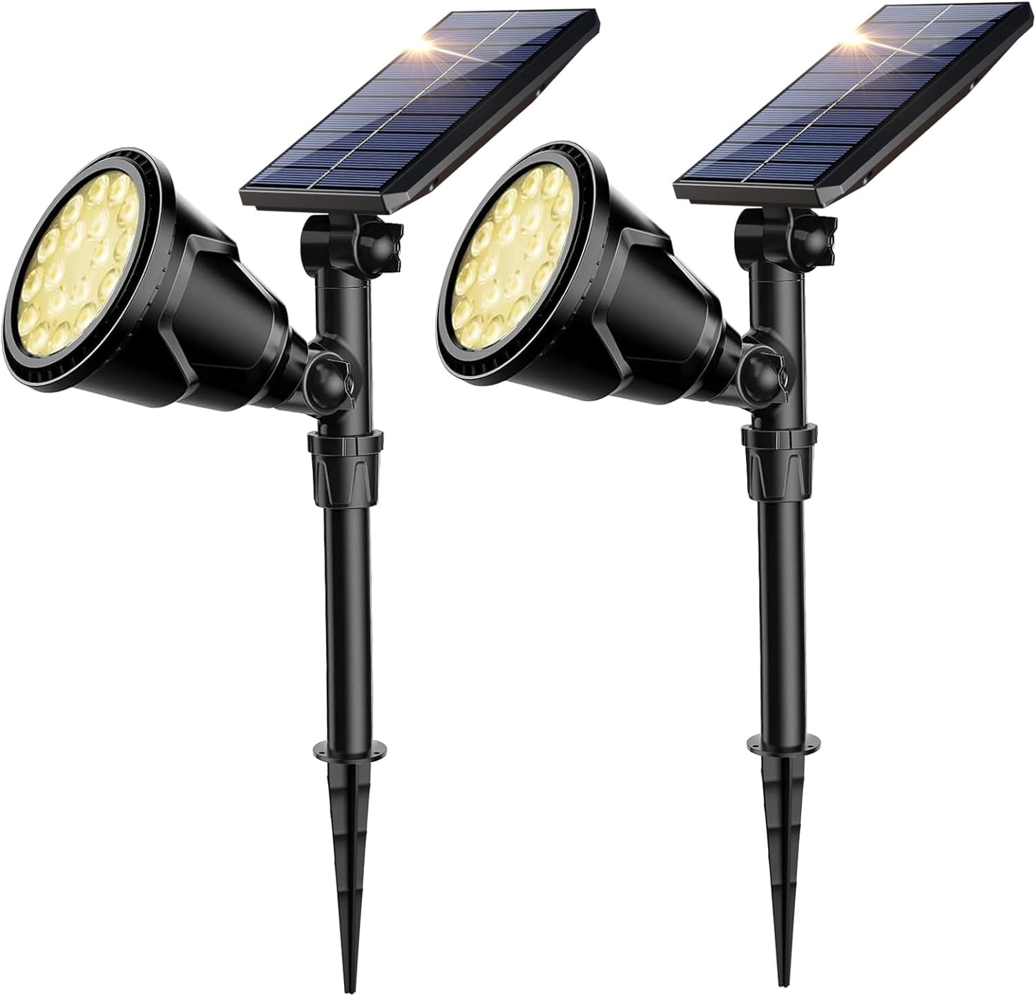 Solar Spot Lights Outdoor Spotlight 18 LED Waterproof Landscape