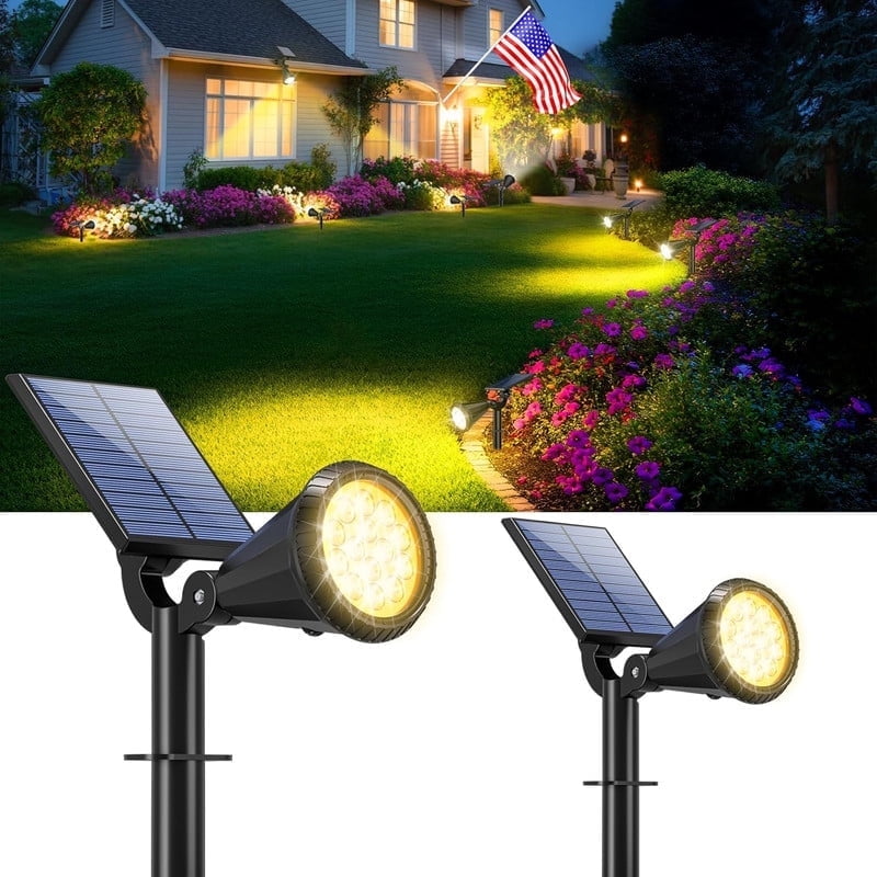 6-Pack Solar Spot Lights Outdoor - 180° Adjustable IP65 Waterproof Landscape Lighting