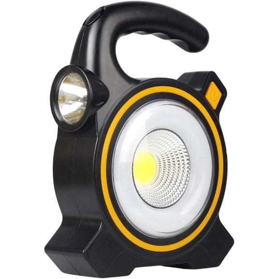 Solar Spotlight FlashlightRechargeable Spotlights Outdoor with Cob Light , LED Portable Flashlights High Lumens for Power Outages, Emergency, Hurricane, Hiking, Outdoor, Home