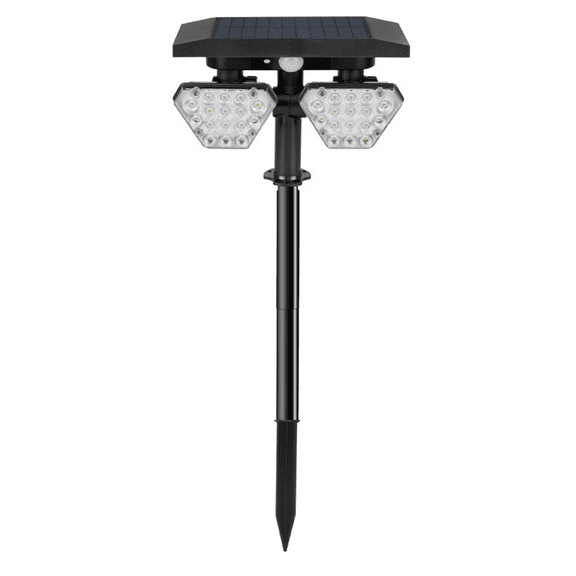 Solar Spotlight, Outdoor Double Head Spotlight, Adjustable Swivel, For Yard Access Porch