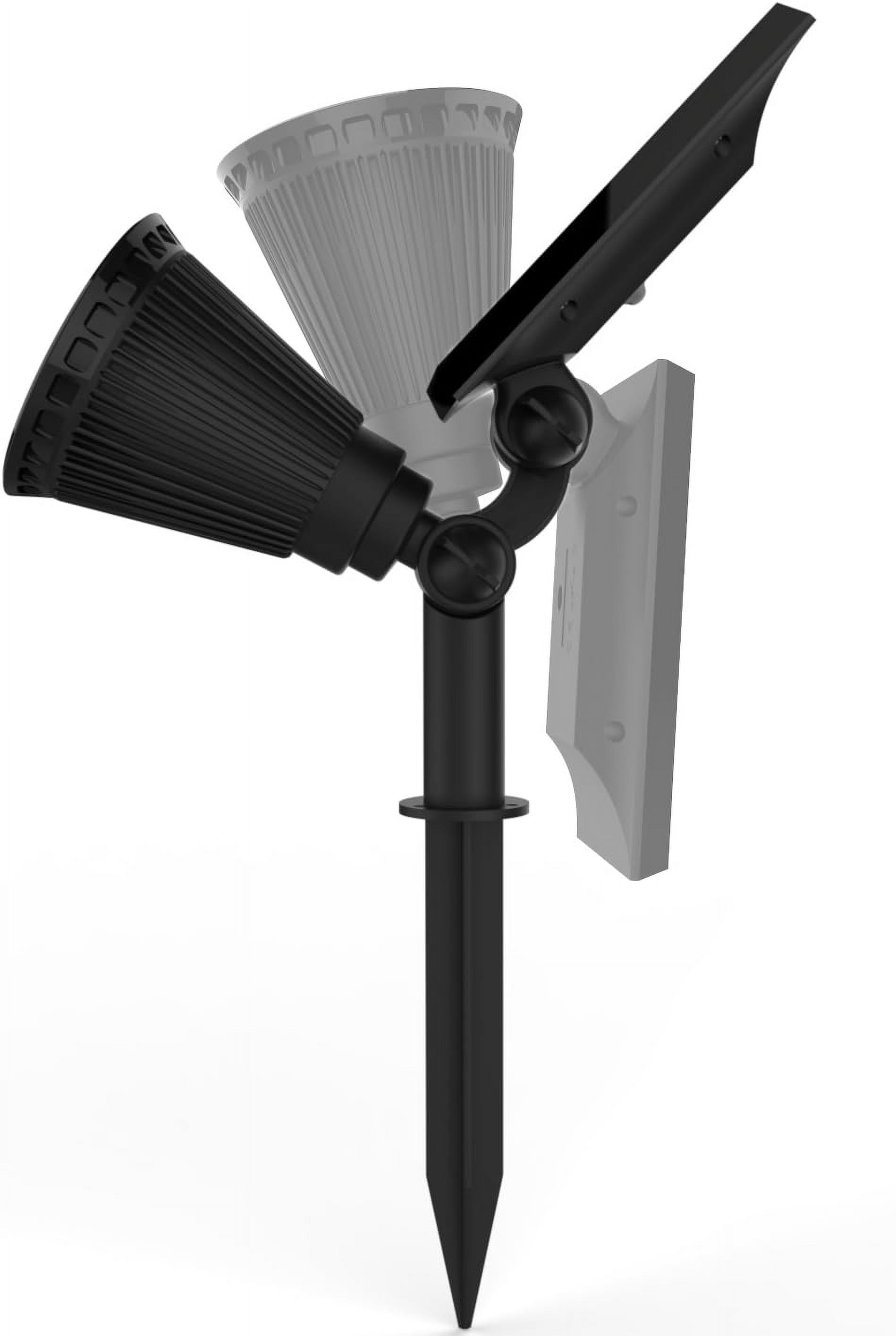 Solar Spotlights, 2-in-1 Adjustable 4 LED Wall/Landscape Solar Lights ...