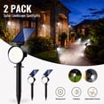 thumbnail image 1 of Solar Spotlights Outdoor Waterproof, 800LM Solar Powered Spot Light, 3 Modes Solar Landscape Spot Lights, Solar Spotlight for Flag Garden Yard Tree Lawn Driveways, 2 Pack Cool White, 1 of 8