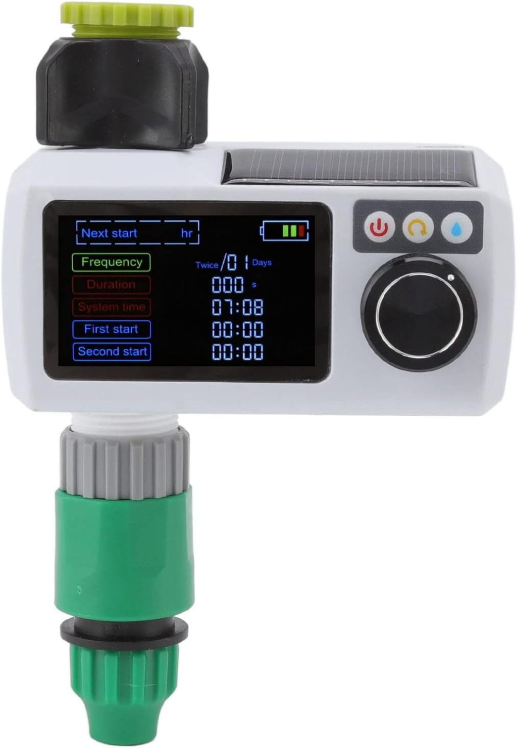 Solar Sprinkler Timer, Programmable Water Timer for Garden Hose with ...