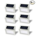 thumbnail image 1 of Solar Stair Light, EpicGadget Waterproof Outdoor LED Step Lighting 3 LED Solar Powered Step Lights Stainless Steel Outdoor Lighting for Steps Paths Patio Stairs (6 Pack), 1 of 5