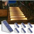 thumbnail image 1 of Solar Stair Lights 6 Pack, Solar Step Lights Outdoor Waterproof IP67, Outdoor Step Lights, Solar Outdoor Lights Decor for Garden Stair, Deck, Front Step, Front Porch and Patio (Warm White), 1 of 6