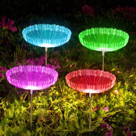 Solar Stake Lights Outdoor, EEEkit 7-Color Changing Solar Jellyfish Light Garden Flowers Stake Lights IP65 Waterproof for Patio Garden Yard Pathway (4pcs)