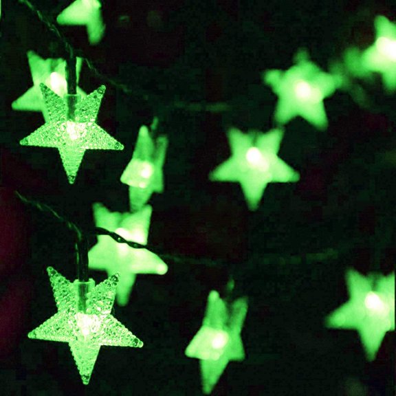 Solar Star String Lights- 6M 30LED Star Garden Lights Star Fairy Lights Outdoor Solar Powered with 8 Mode Waterproof.