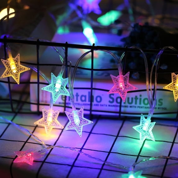 Solar Star String Lights Outdoor LED Hanging Fairy Twinkle Lights Waterproof Garden Patio Camping Tent Ambiance Christmas Holiday Decorative Lighting
