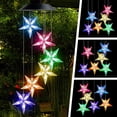 thumbnail image 1 of Solar Star Wind Chime, Outdoor LED Star Wind Chimes Yard Decor, Gardening Wind Bell Light Gifts for Women Garden Home, 1 of 8