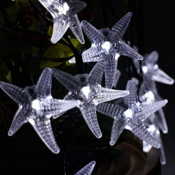 Solar Starfish String Lights, 6.5M 30LED Solar Garden String Lights Starfish String Lights Fairy Lights Waterproof for Indoor Outdoor with 8 Mode