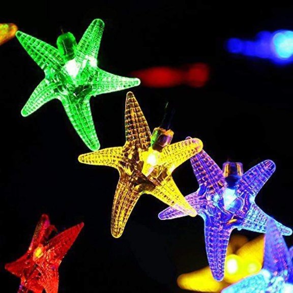 Solar Starfish String Lights, 6.5M 30LED Solar Garden String Lights Starfish String Lights Fairy Lights Waterproof for Indoor Outdoor with 8 Mode