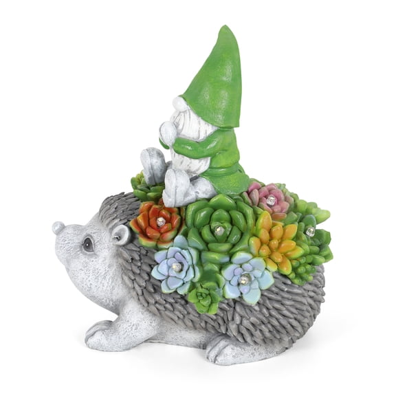 Solar Statue Lamp,Hedgehog Elf Resin Ornament Lamp,Garden,Lawn,Patio,Balcony,Yard Decorations.