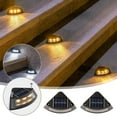 thumbnail image 1 of Solar Step Lights Outdoor Garden Stairs, Set of 6 Warm White Abs Solar Powered Led Lights with Auto On/off, Waterproof & Easy Llation for Pathway, Deck, Patio, Yard and Landscape Lighting, 1 of 9