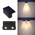 thumbnail image 1 of Solar Step Lights Outdoor Wall Mounted Water Resistant Landscape Lighting for Courtyard Stairs Railing Fence Pathway Decoration Automatic Illumination Easy Installation with Screws and Tape, 1 of 9