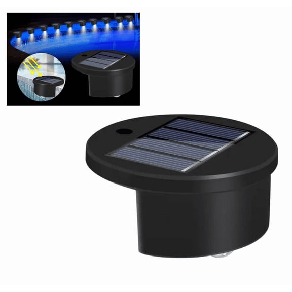 Solar Step Lights, Solar Deck Lights for Fence Waterproof Led Solar Lights for Stairs, Pool, Fence, Yard, Patio, and Pathway - (Whith Light)
