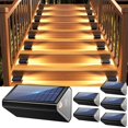 Solar Step for Outside,6 Pack Solar Stair Waterproof IP68 2 Sided