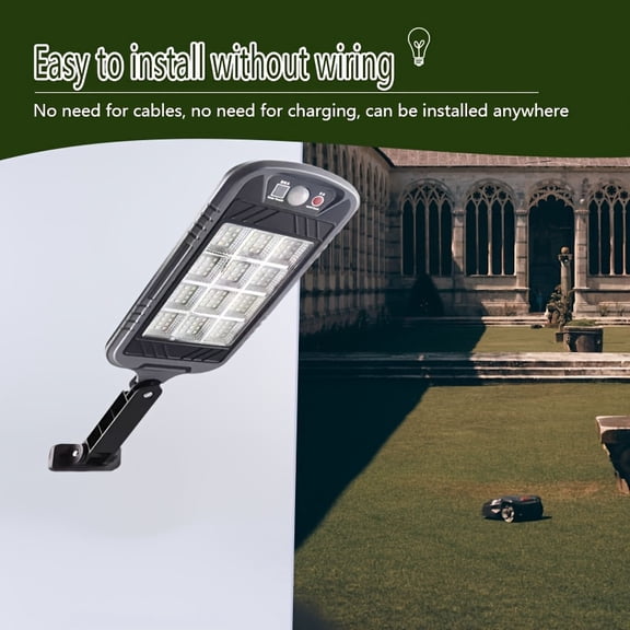 Solar Street Flood Light 504 144 LEDs, 3000LM 6500K, IP Waterproof, Foldable Bracket, Outdoor Solar Security Light for Parking Lot, Yard, Garden, Path  Patio