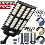 Gefolly Solar Street Light 10000W, 2700000 LM w/Remote Control & Motion Sensor IP67 Flood Security Lights for Road,Yard,Barn
