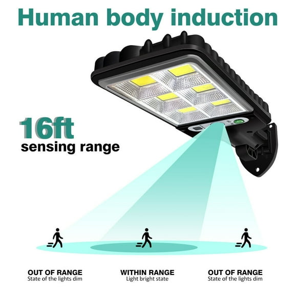 Solar Street Light, DFITO Outdoor Lamp Parking Lot Lights LED Solar Power Street Light Home Solar Lighting Dusk to Dawn W/Sensor Solar Lights