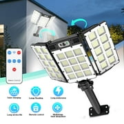 Solar Street Light,KEPEAK 800 LEDs Solar Street Lights Outdoor Dusk to Dawn, Solar Lights Outdoor with Motion Sensor and Remote Control, Solar Parking Lot Lights for Yard