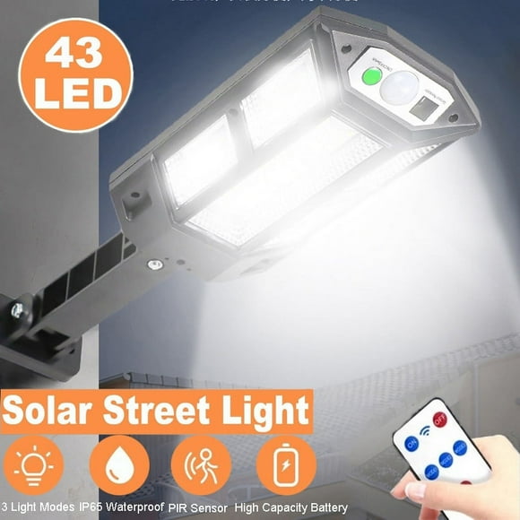 Solar Street Light Waterproof, Outdoor Motion Sensor Flood Light with Remote Control, Dusk to Dawn Security Street Light for Yard, Garden, Patio, Porch