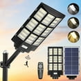 thumbnail image 1 of BJSUC Solar Street Lights, Commercial Parking Lot Light Dusk to Dawn, 6500K Flood Security Light, 1 of 5
