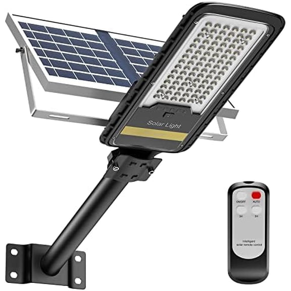 Solar Street Lights Outdoor, 15000lm IP67 Waterproof Flood Light with Remote Control Mounting Bracket, Dusk to Dawn Security Led Flood Light for Yard, Garden, etc.$$Tools & Hardware Other