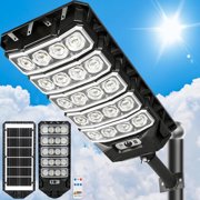 24 Large Solar Street Lights Outdoor, 3200W Motion Sensor Solar Flood Lights with Remote Control, Waterproof Street Lights Outdoor for Garden Patio Porch Parking Lot