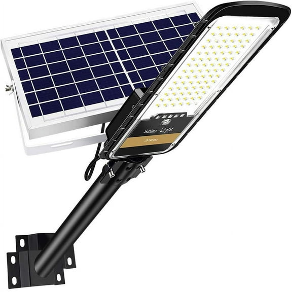 Solar Street Lights Outdoor Lamp, 16000lm IP67 Waterproof Light with Anti Broken Remote Control Mounting Bracket, Dusk to Dawn Security Led Flood Light for Yard, Garden, etc.
