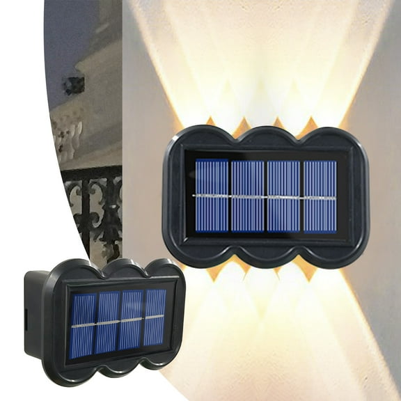 Solar Street Lights Outdoor Solar Landscape Spotlights,2 Pack Garden Lights,IP65 Waterproof,Wireless Solar Lighting,Yard Walkway Lights,Automatic On/Off,Up-Down Wall Wash Light Holiday Gifts