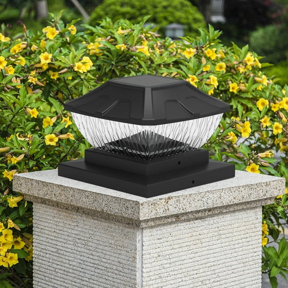 Solar Street Lights Outdoor Solar Post Cap Lights,Outdoor Fence Lights,Solar Powered Post Lights,Waterproof Solar Deck Lights for Garden,Patio,Pathway,Driveway,Yard,Warm White Light Holiday Gifts