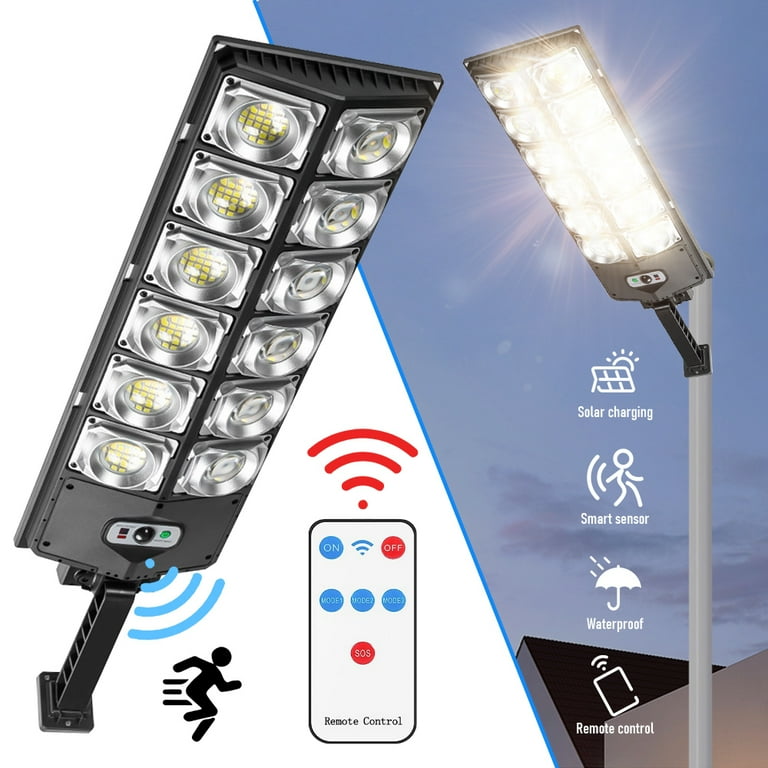 Solar Street Lights Outdoor Waterproof,Kepeak 6500K 10000LM 504