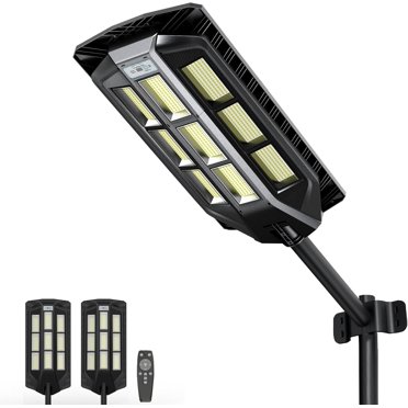 11000W 10000000LM Solar Street / Flood Light – IP67, Dusk-to-Dawn, Remote, Motion Sensor, 6500K Clear White