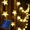 thumbnail image 1 of Solar String Fairy Lights Outdoor, 39ft 100LED Waterproof Star Twinkle Decorative Lights for Garden,Patio Post,Deck,Canopy,Gazebo,Porch,Pergola,Balcony,Backyard Fence,Party Decor Warm White, 1 of 15