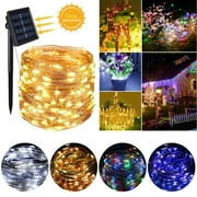 Solar String Fairy Lights Outdoor,50/100/200/300 LED Super Bright Solar Lights, 8 Modes Waterproof Copper Wire Lights Decoration for Patio Yard Trees Christmas Wedding Party