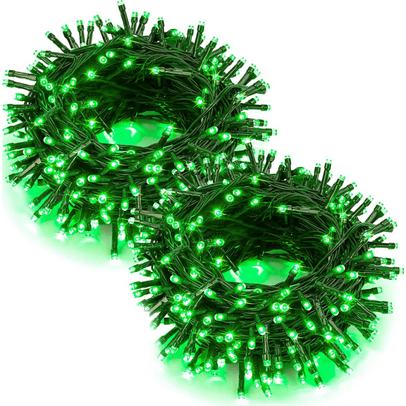 Solar String Light 100LED 39.3ft/12m 8 Modes Solar Christmas Lights Waterproof for Gardens, Wedding, Party, Homes, Christmas Tree, Curtains, Outdoors (Green)