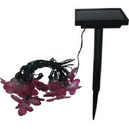 Solar String Lights - 20 LED Color Changing Butterflies