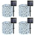 thumbnail image 1 of Solar String Lights, 200 LED Solar Fairy Lights 66.7ft 8 Modes Lights Waterproof Outdoor String Lights for Garden Patio Gate Yard Party Christmas Wedding , White, 4PACK, 1 of 10