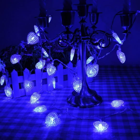 Solar String Lights ,20ft 30LED Heart Light Garden Patio Outside String Lights,Waterproof 8 Modes Mood Lighting Decorative String Lights for Wedding Party Home Patio Xmas Tree