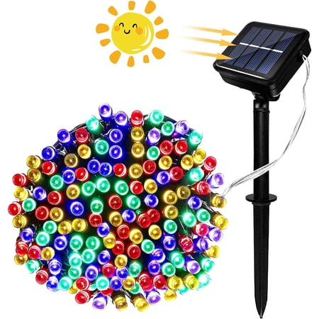 Solar String Lights, 39FT 100 LED Outdoor String Solar Powered Fairy Lights Waterproof 8 Modes Garden Decorative Lights for Tree, Patio, Garden, Yard, Home, Wedding, Party,Colorful