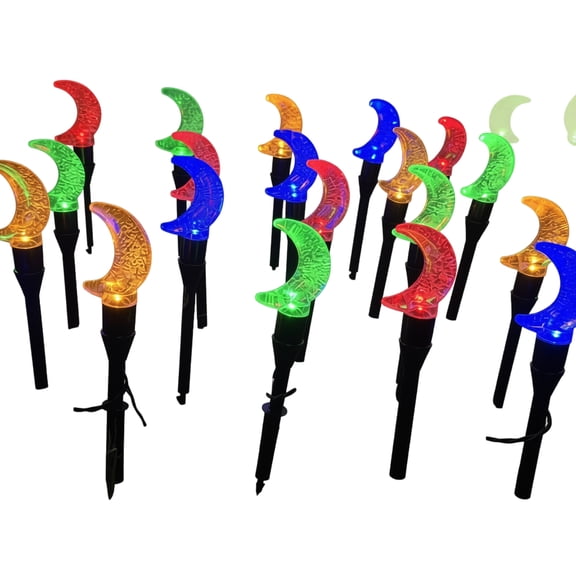 Solar String Lights, Colorful Crescent Bubble Solar Powered 10 Light 11.5 ft Waterproof Pathway Stake Lights, For Yard Lawn Patio Holiday Christmas Halloween Festive Ambience Garden Landscape Decor