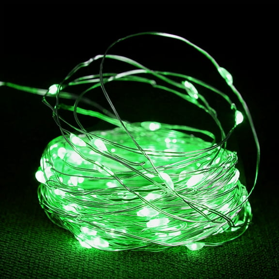 Solar String Lights Copper Wire Outdoor Fairy Lights with 8 Modes for Garden, Porch, and Camping, Waterproof Solar-Powered Decor green