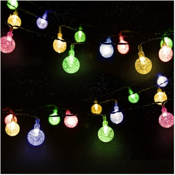 Solar String Lights Fairy Lights 6.5m 50 LED String Lights Waterproof Indoor Outdoor Hanging Lights Decorative Christmas Lights for Home Party Patio Garden Wedding - 30led Multicolore