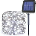 thumbnail image 1 of Solar String Lights Outdoor, 16FT 50 LED Copper Wire Lights, 8 Modes Solar Powered Fairy Lights, Waterproof Decoration Lights for Garden Yard Party Wedding Christmas (Cool White), 1 of 8