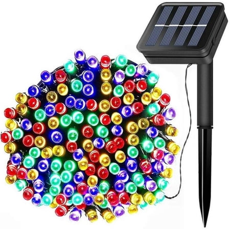 Solar String Lights Outdoor , 39ft 100 LED Solar Powered Fairy Lights Waterproof 8 Modes Garden Decorative Lights for Tree, Patio, Garden, Yard, Home, Wedding, Party (Multicolor,1 Pack)