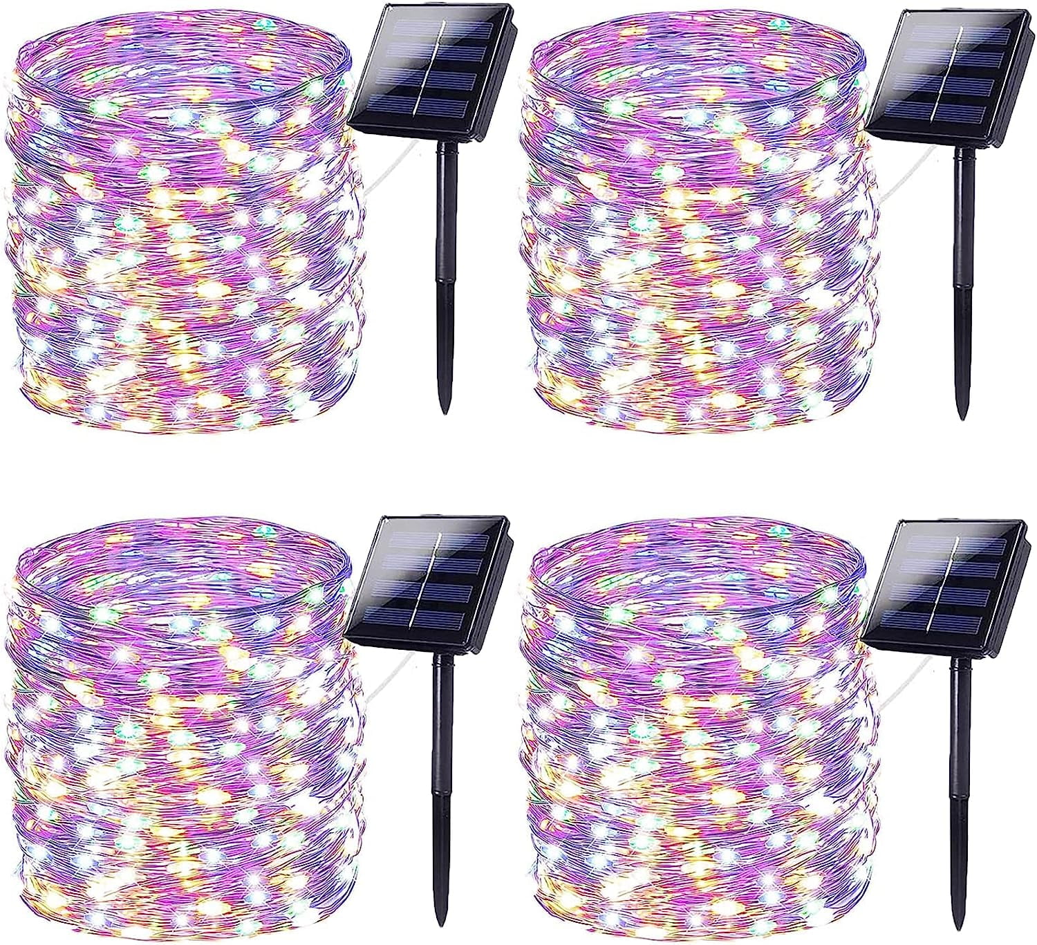 Solar String Lights Outdoor, 4Pack Each 72FT 200 LED, Solar Twinkle